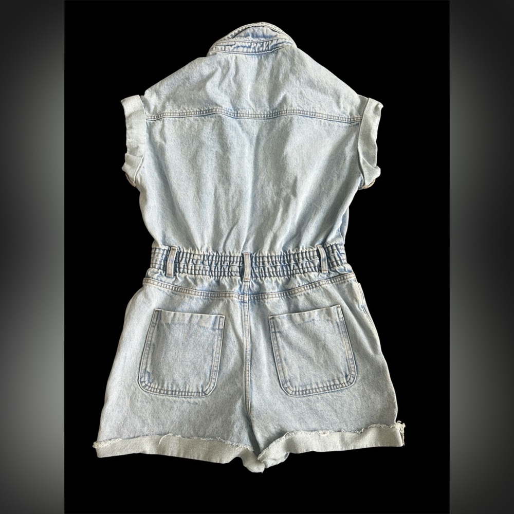Zara Denim Romper - Picture 3 of 4